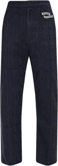 Opening Ceremony Trousers with logo Blauw Heren