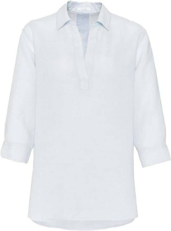 Opus Linnen blouse met V-hals model 'Fengani'