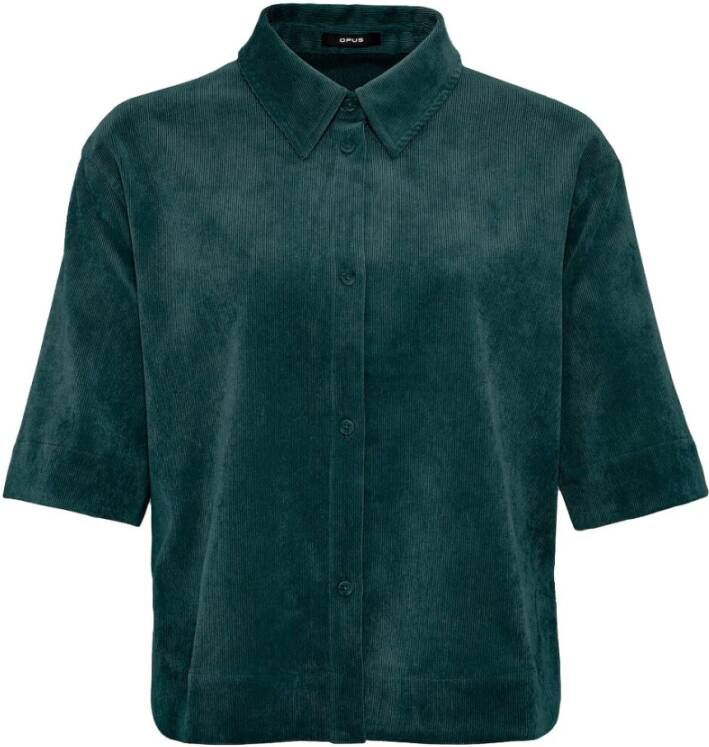 Opus Overhemdblouse met platte kraag model 'Feppa'