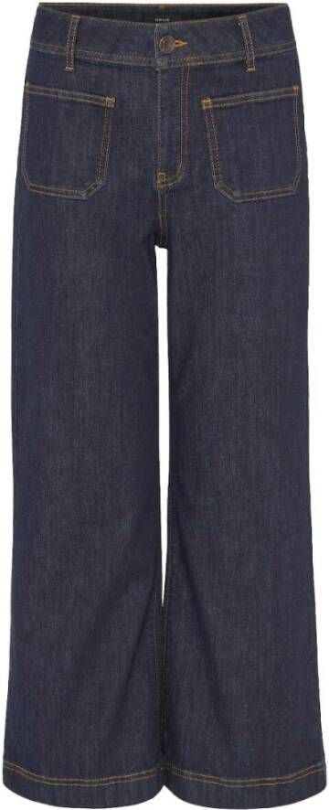 Opus Macona Blauwe Jeans Blauw Dames
