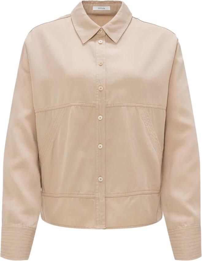 Opus Relaxed fit overhemdblouse met steekzakken model 'Fjuri'