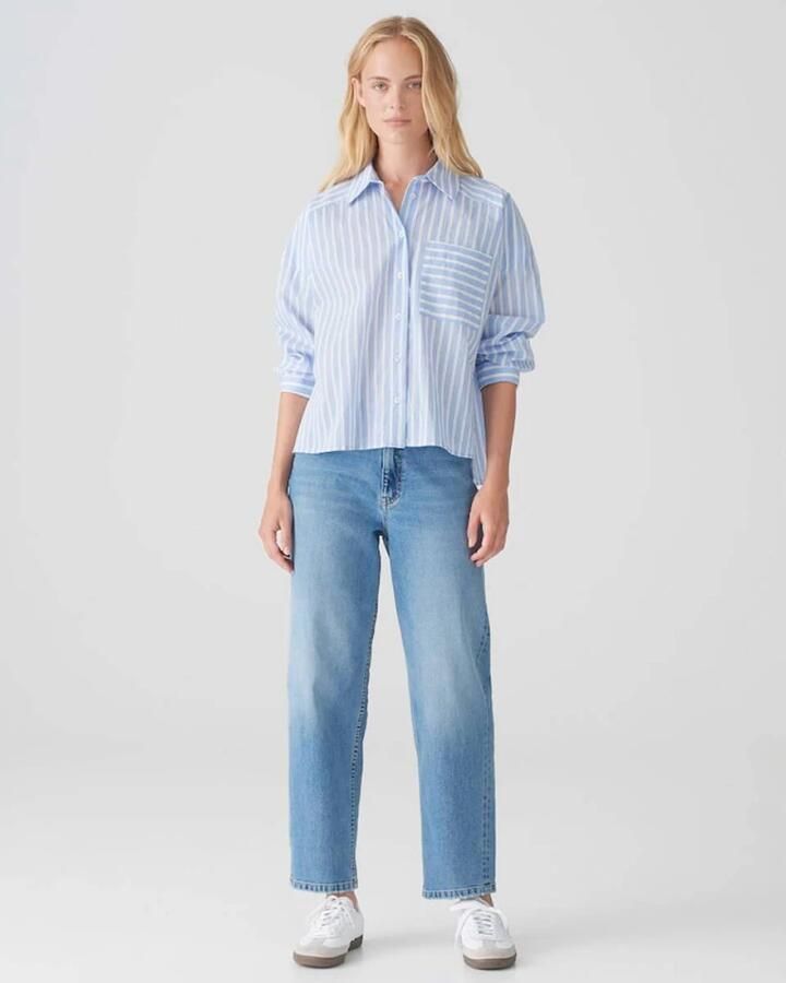 Opus Regular fit overhemdblouse met borstzak model 'Fokia'