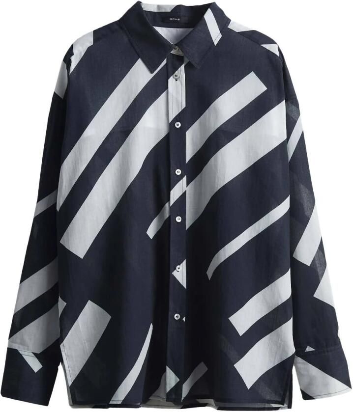 Opus Gestreepte blouse met lange mouwen Multicolor Dames