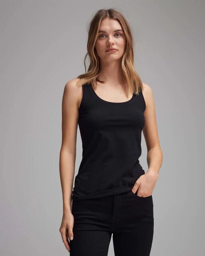 Opus Tanktop van een mix van katoen en elastaan - Foto 2