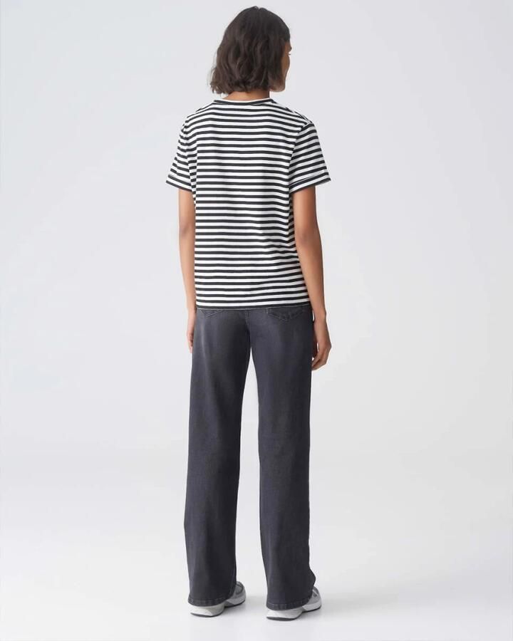 Opus relaxed fit t-shirt met motiefstitching model 'Serz' - Foto 4