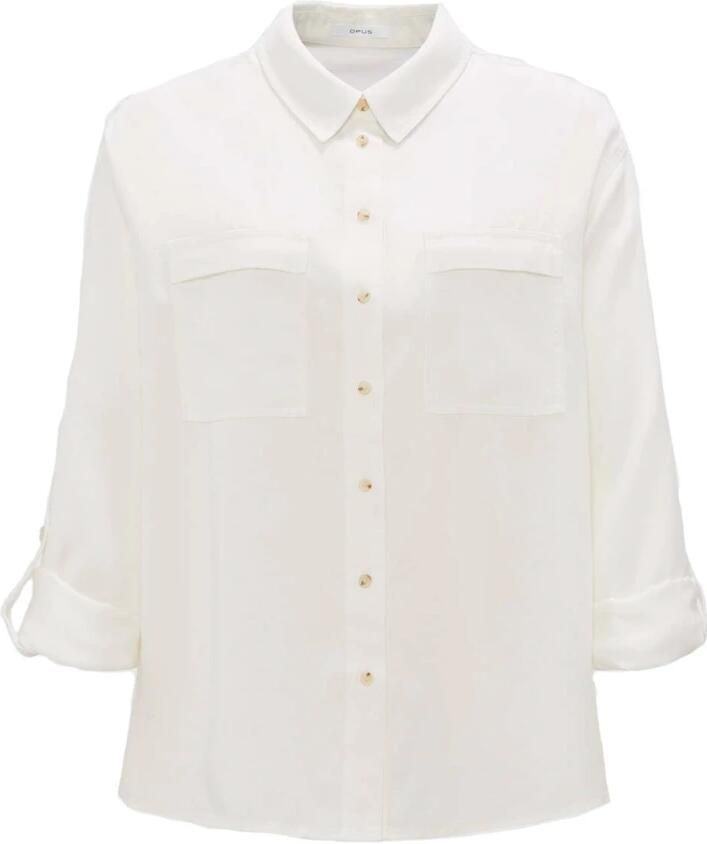 Opus Regular fit overhemdblouse met paspelzakken op de borst model 'Falensa'