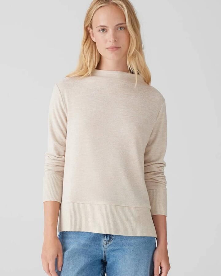 Opus Lange mouw top met Somelana Beige Dames - Foto 2