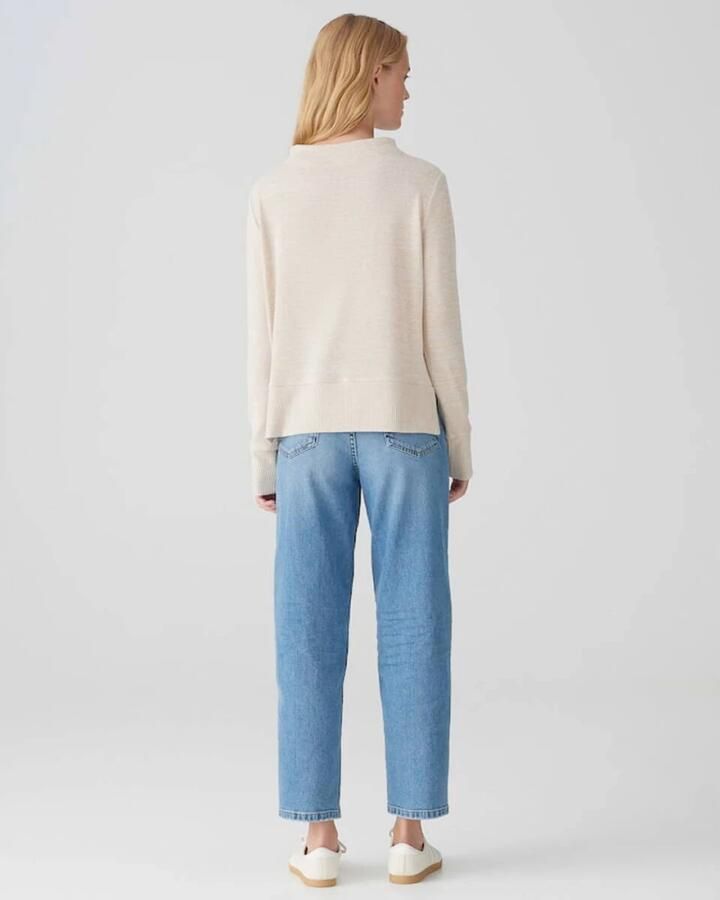 Opus Lange mouw top met Somelana Beige Dames - Foto 3