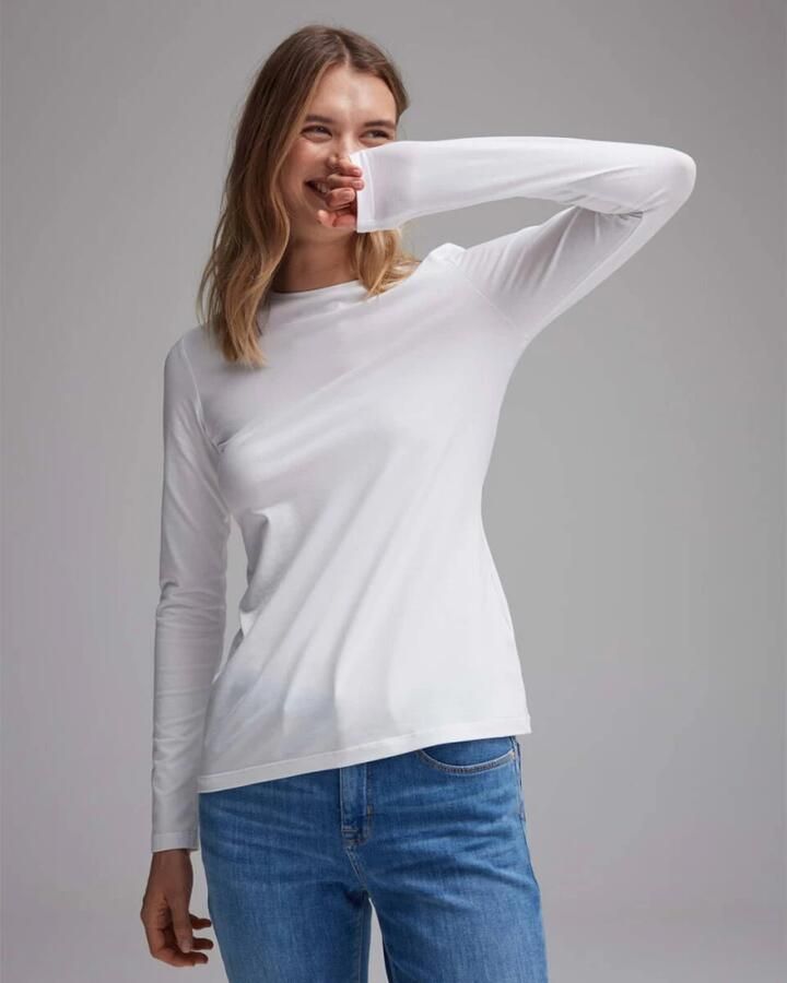 OPUS Shirt met lange mouwen Smilla in clean basic model