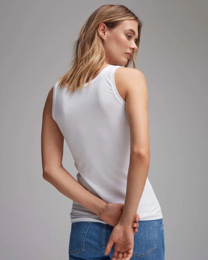 Opus Tanktop van een mix van katoen en elastaan - Foto 3