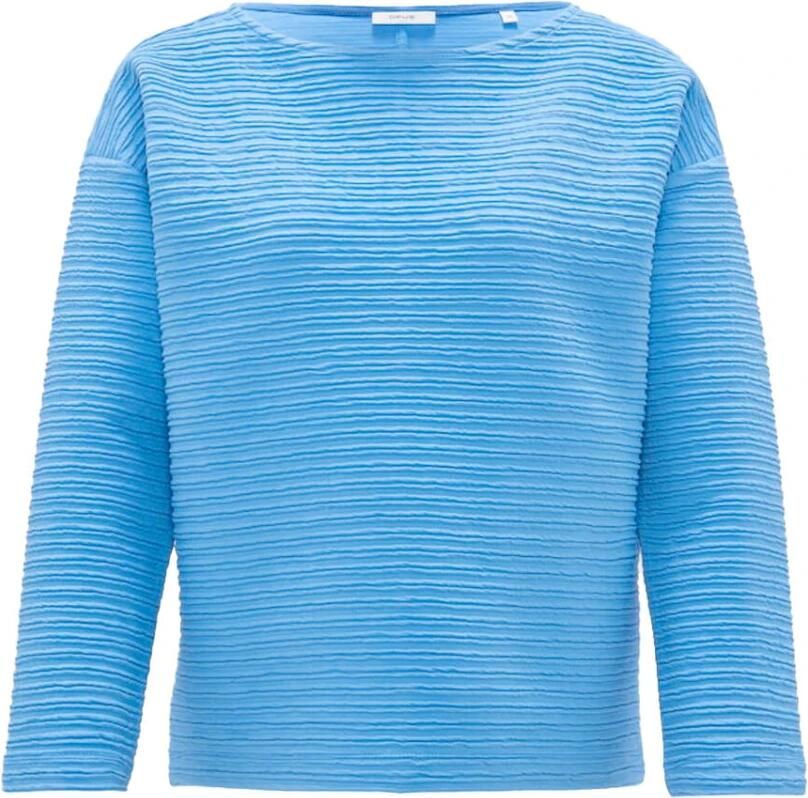 Opus Stijlvolle Gottoman Sweat Blue Dames