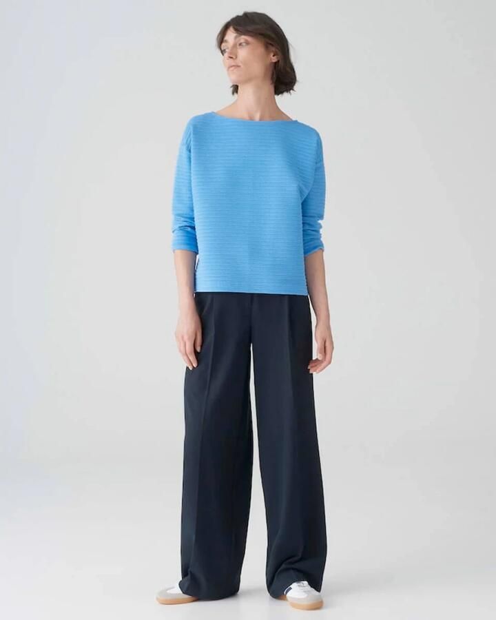 Opus Stijlvolle Gottoman Sweat Blue Dames - Foto 3