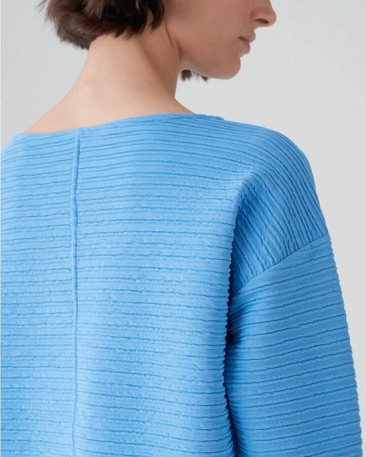 Opus Stijlvolle Gottoman Sweat Blue Dames - Foto 2
