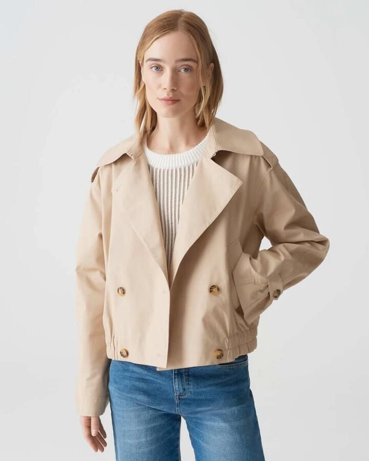 Opus Trenchcoat met steekzakken opzij model 'Hedie' - Foto 2