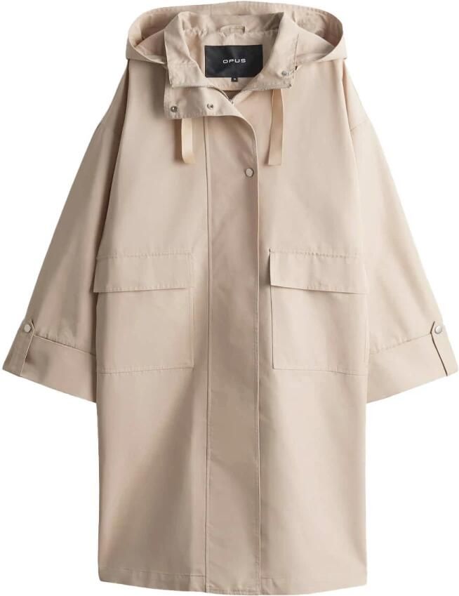 Opus Lange jas met opgestikte klepzakken model 'Hilla' - Foto 4