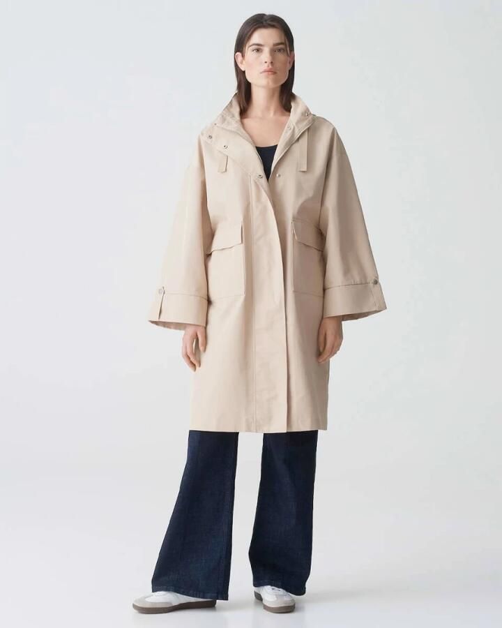 Opus Lange jas met opgestikte klepzakken model 'Hilla' - Foto 2