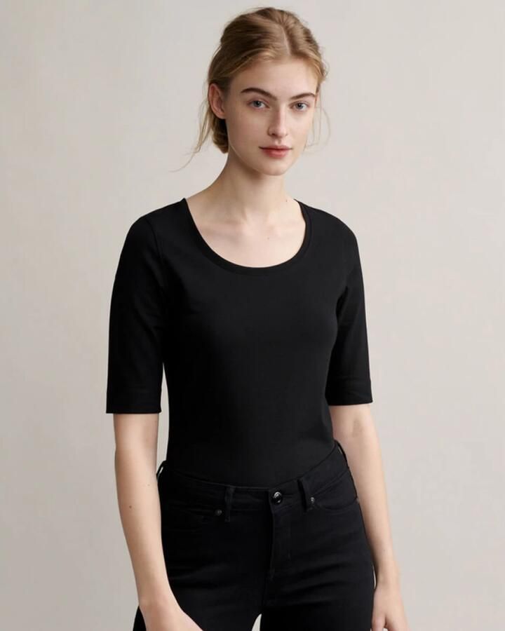 OPUS Shirt met ronde hals Sanika in clean basic model - Foto 2