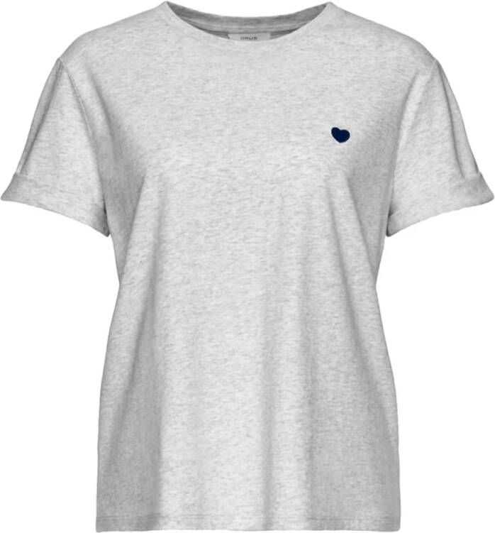 Opus T-shirt met motiefstitching model 'Serz'