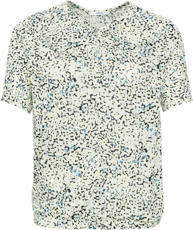 Opus Top korte mouw Blauw Dames