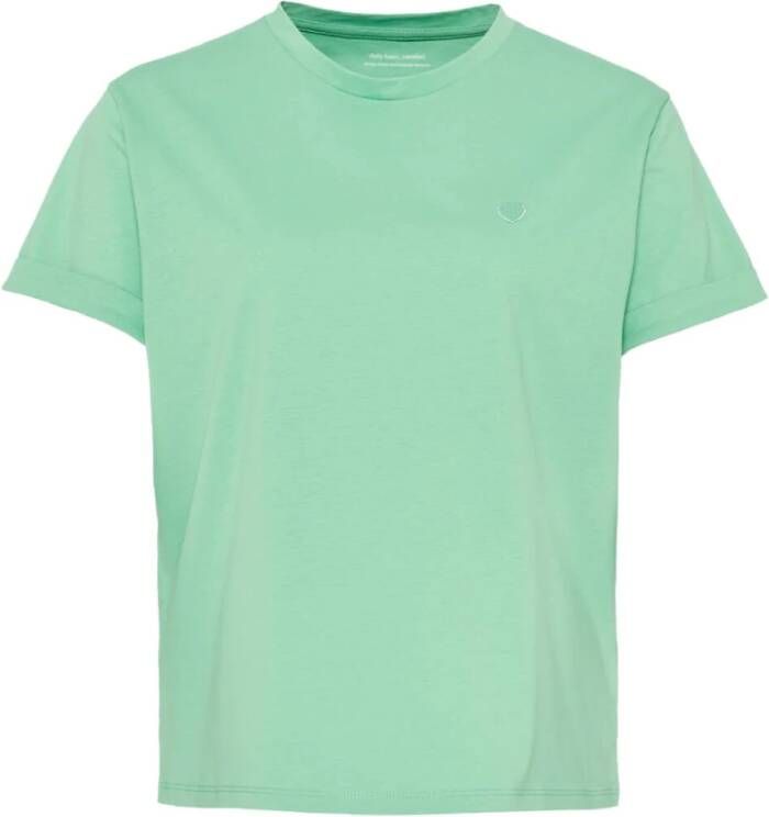 Opus T-shirt van katoen met motiefstitching model 'Serz'