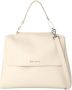 Orciani Middelgrote Sveva Soft Leren Schoudertas Beige Dames - Thumbnail 3