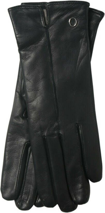 Orciani Zwarte Leren Handschoenen Stijlvolle Mode Black Dames