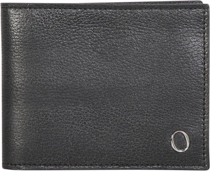 Orciani Leather wallet with textured texture and bi-fold design by Zwart Heren