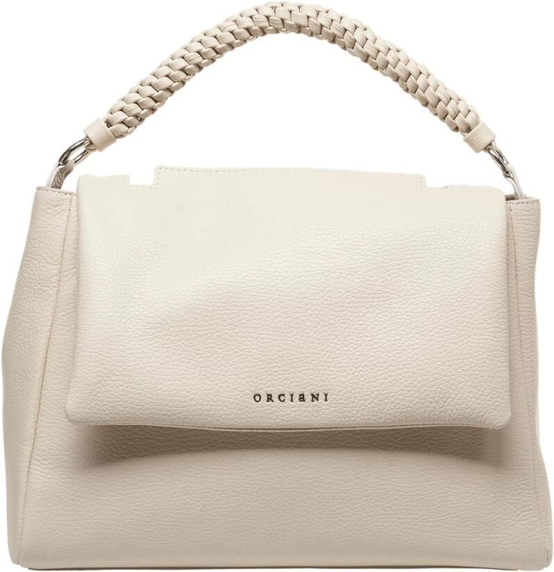 Orciani Beige Leren Handtas Sveva Soft Medium Beige Dames