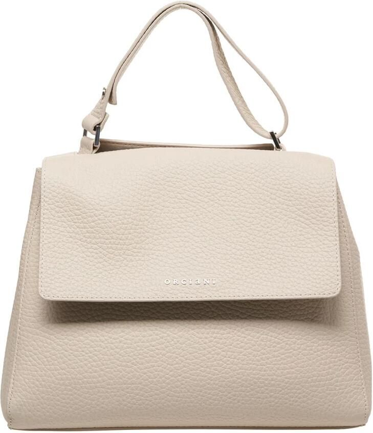 Orciani Middelgrote Sveva Soft Leren Schoudertas Beige Dames - Foto 4