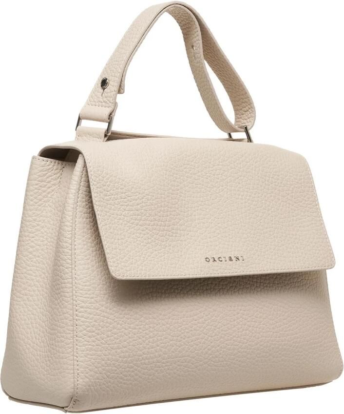 Orciani Middelgrote Sveva Soft Leren Schoudertas Beige Dames - Foto 7
