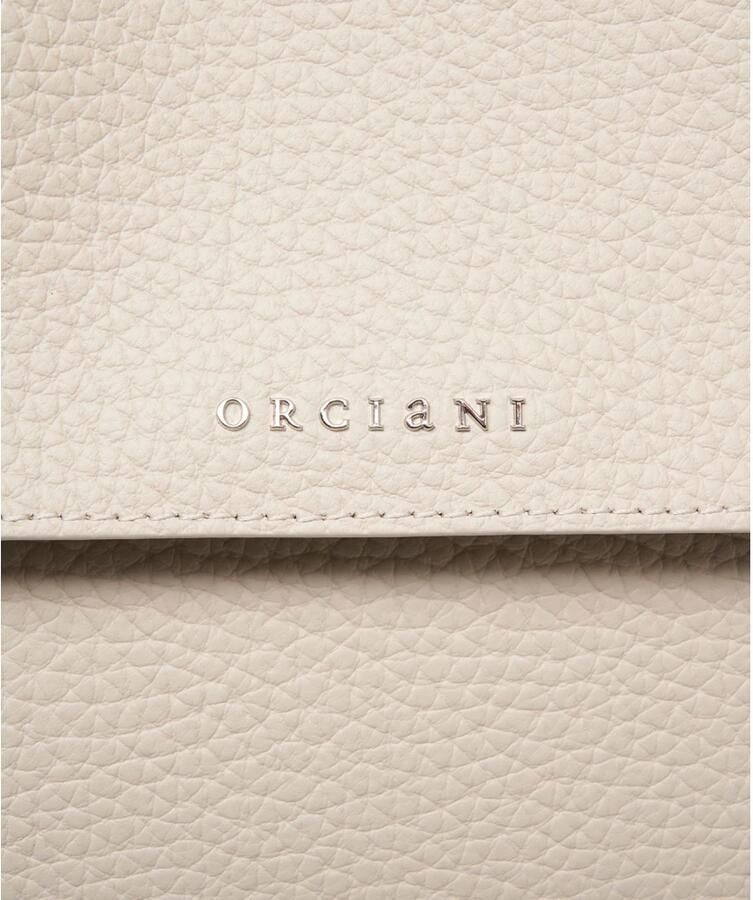 Orciani Middelgrote Sveva Soft Leren Schoudertas Beige Dames
