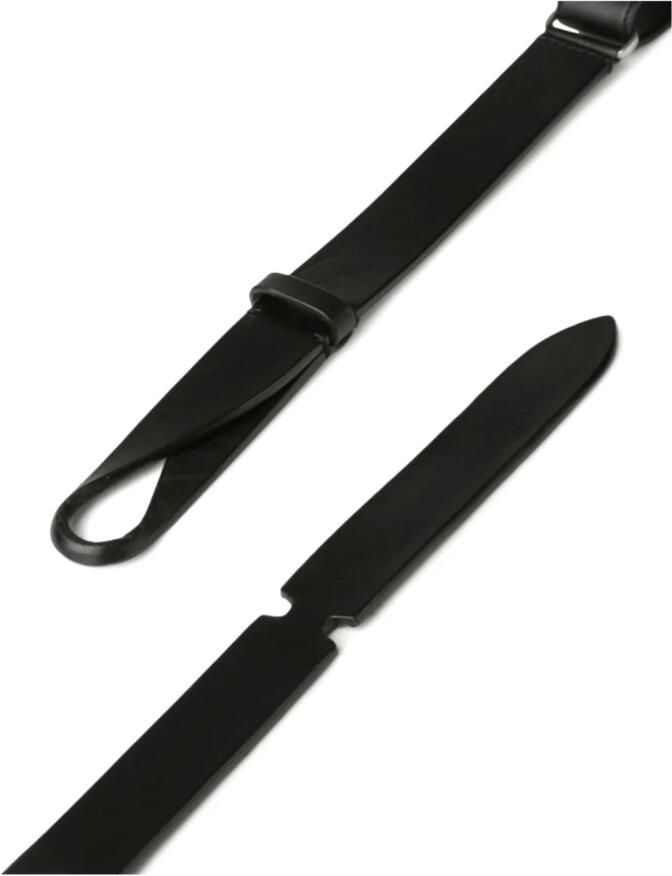 Orciani Bull Leren NoBucke Riem Black Dames