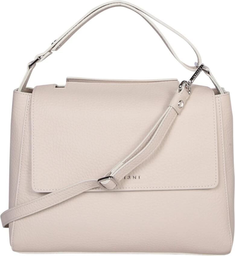 Orciani Middelgrote Sveva Soft Leren Schoudertas Beige Dames - Foto 2