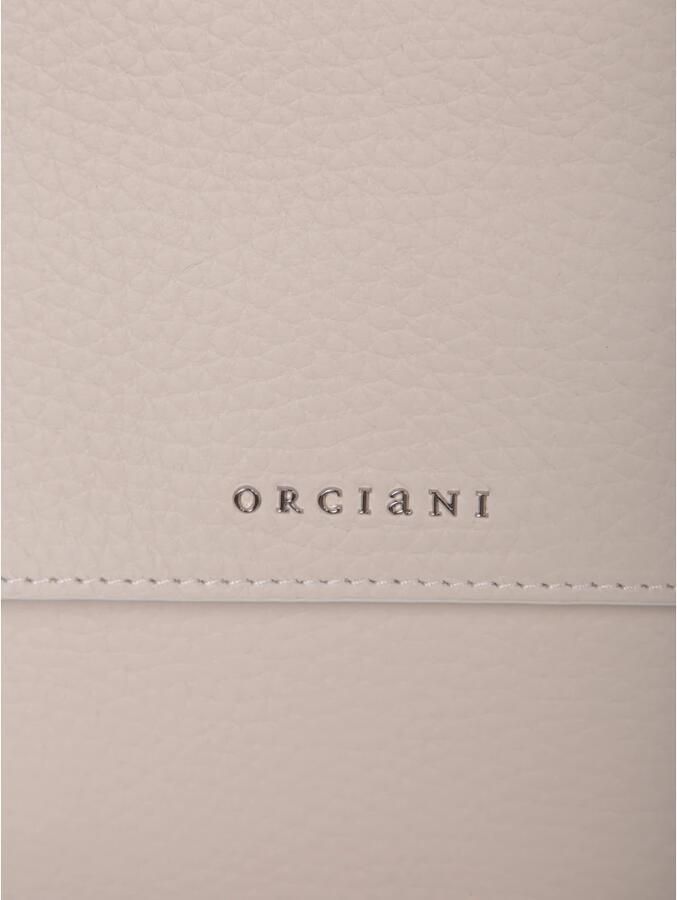Orciani Middelgrote Sveva Soft Leren Schoudertas Beige Dames - Foto 6