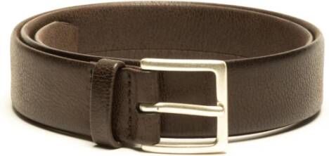 Orciani Donkerbruine Leren Riem Brown Heren