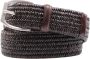 Orciani Gevlochten Leren Riem Brown Heren - Thumbnail 1