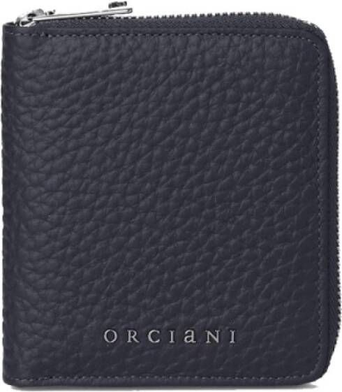 Orciani Smalle Leren Portemonnee Blauw Dames