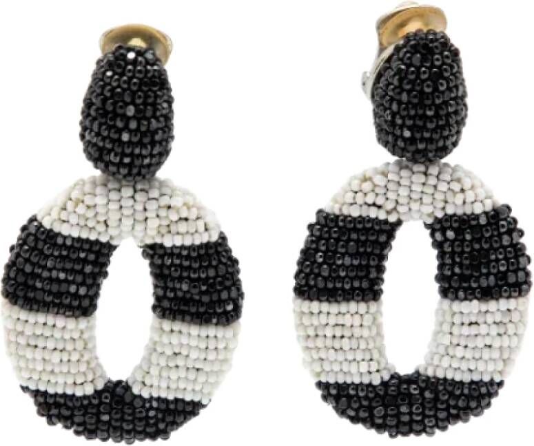 Oscar De La Renta Pre-owned Fabric earrings Zwart Dames