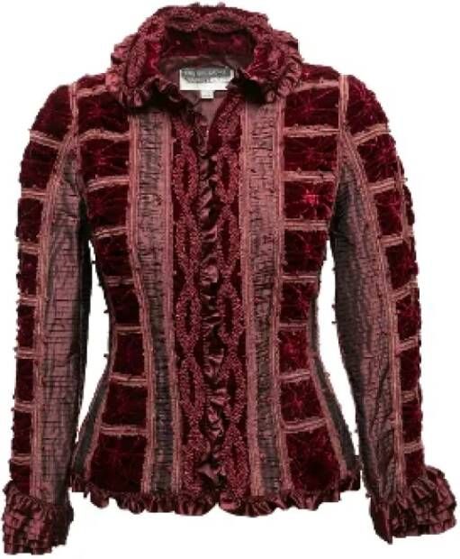 Oscar De La Renta Pre-owned Fabric outerwear Red Dames