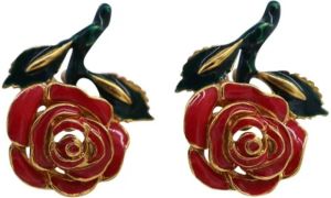 Oscar De La Renta Pre-owned Pre-owned Metal earrings Rood Dames