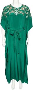 Oscar De La Renta Pre-owned Pre-owned Silk dresses Groen Dames