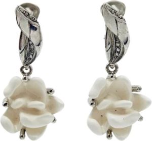 Oscar De La Renta Pre-owned Pre-owned Silver earrings Wit Dames