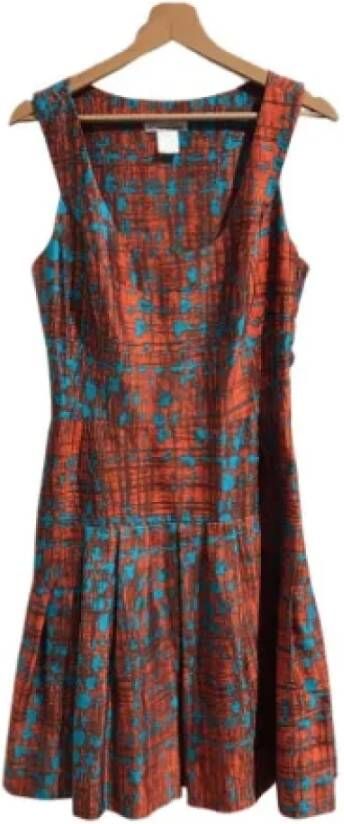 Oscar De La Renta Pre-owned Silk dresses Rood Dames