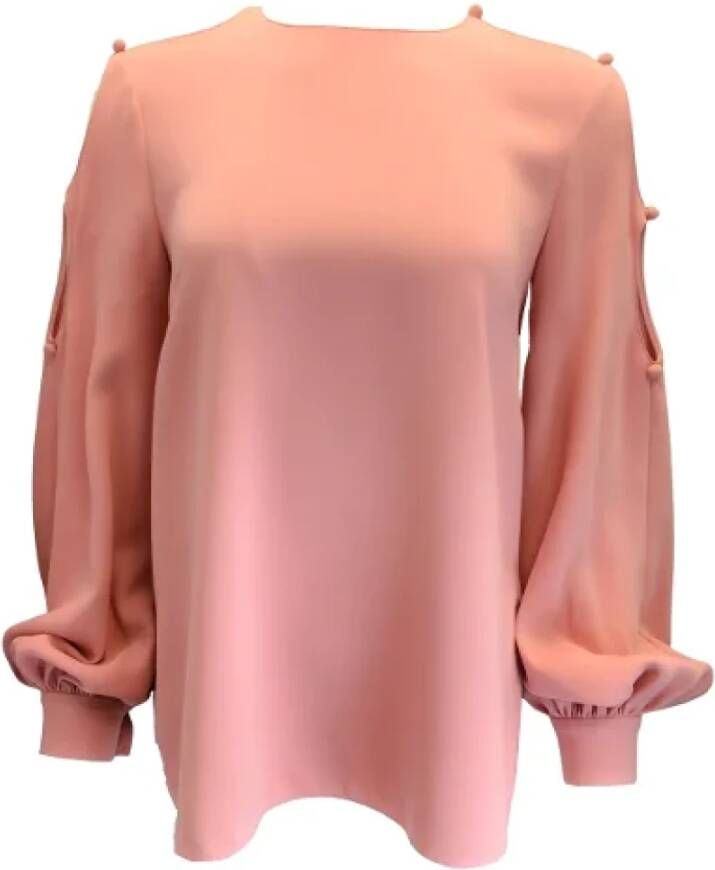 Oscar De La Renta Pre-owned Silk tops Roze Dames