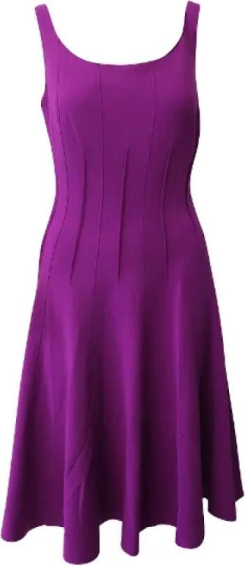 Oscar De La Renta Pre-owned Wool dresses Purple Dames