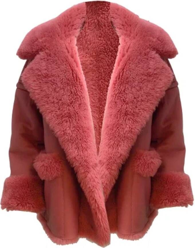 Oscar De La Renta Pre-owned Wool outerwear Roze Dames