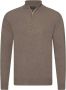 Oscar Jacobson Halfzip Patton Wol en Kasjmier Lange Mouw Bruin Heren - Thumbnail 1