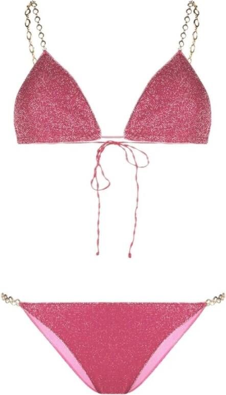 Oseree Framboos Lumière O Chain Bikini Pink Dames