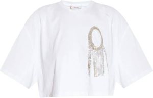 Oseree Cropped T-shirt Wit Dames
