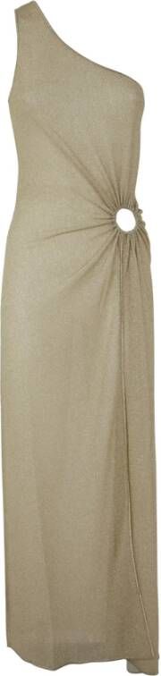 Oseree Lumiere een schouderringjurk Beige Dames